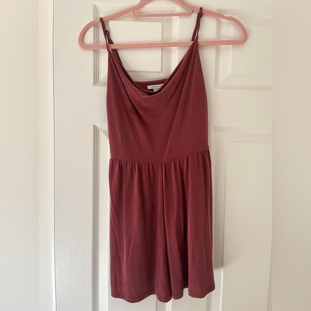 american eagle cowl neck romper